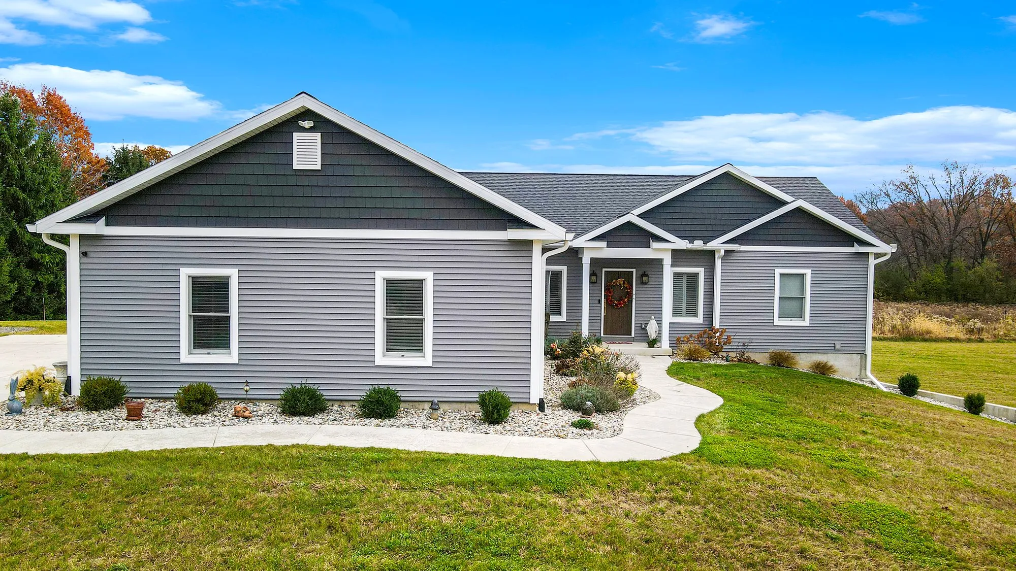 A custom home built by Strouss Construction in Jackson County, Michigan